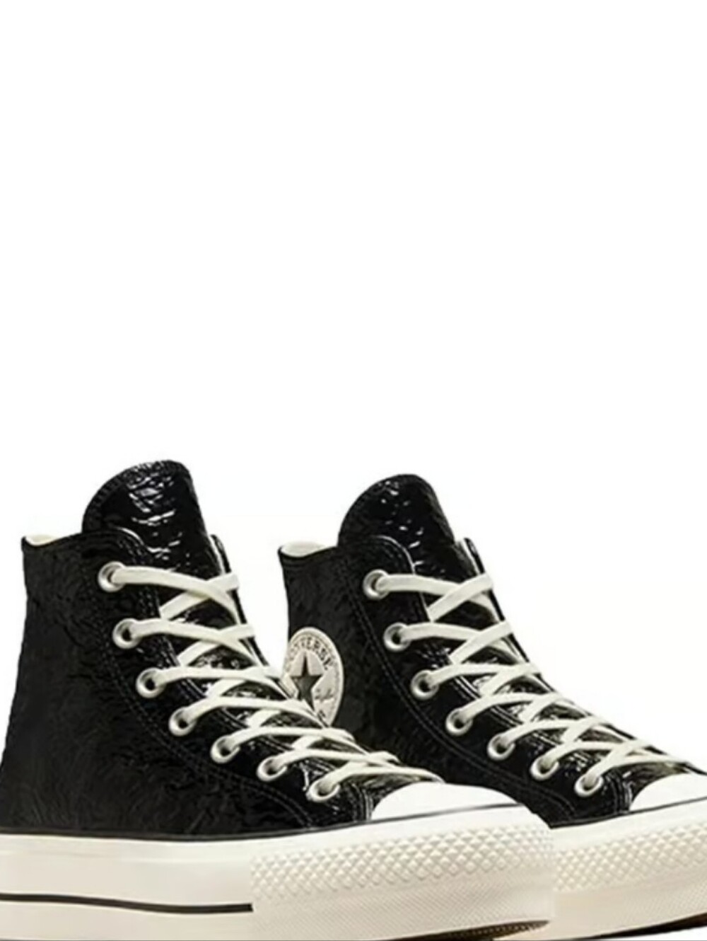Conversechuck Taylor All Star Lift Platform Crinkled Leather High Top Sneakers - Picture 2 of 14